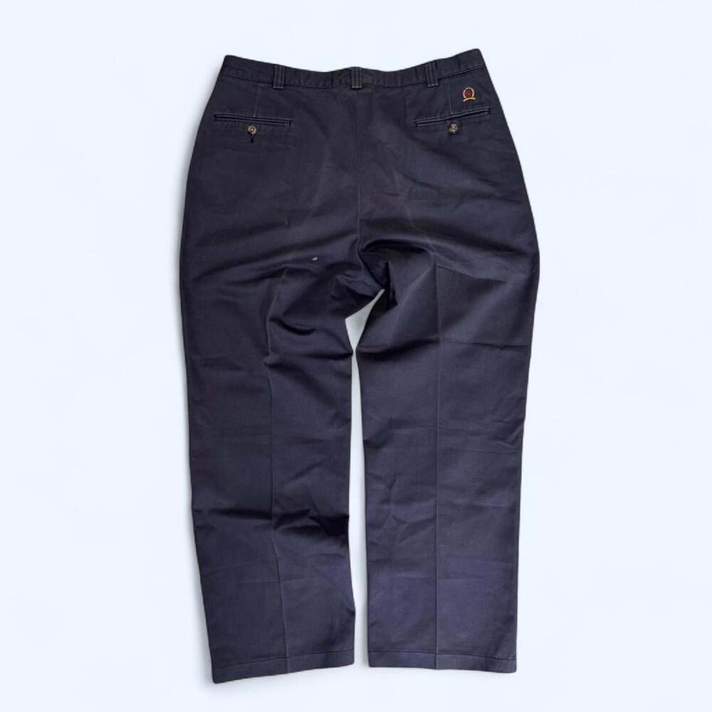 Tommy Hilfiger Pleated Chino Pants Men’s 38x30 Navy Blue Classic Fit